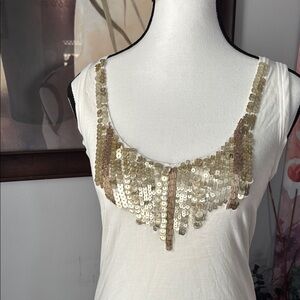 Elegant‎ White Sleeveless Tunic
